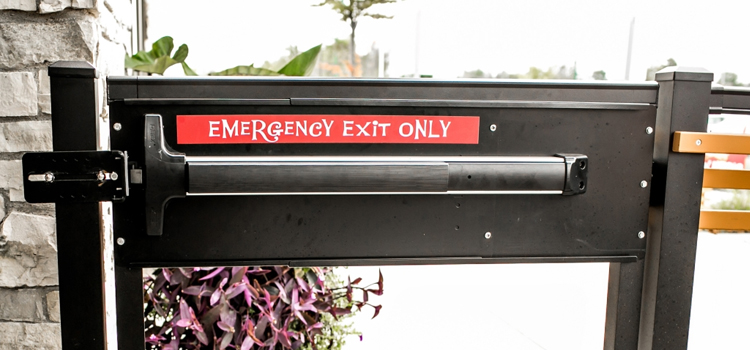 emergency push bar installation in Sonoma